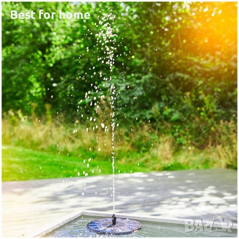 Соларен фонтан с 3 бр накраиници SOLAR, снимка 2 - Градински мебели, декорация  - 36702337