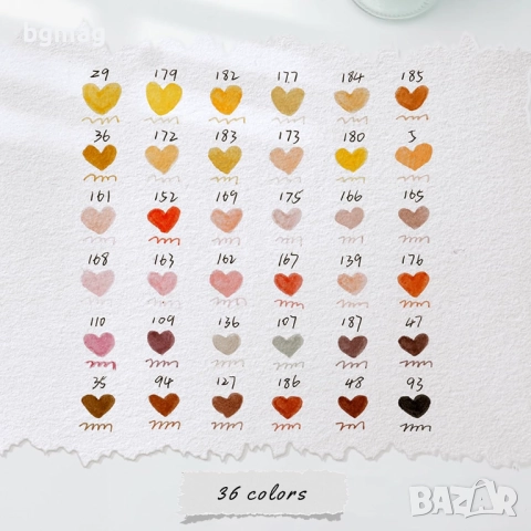 Ohuhu Maui Skin Tone Series маркери с два писеца тип четка и тънък писец, 36 цвята в телесни тонове, снимка 8 - Ученически пособия, канцеларски материали - 52183393