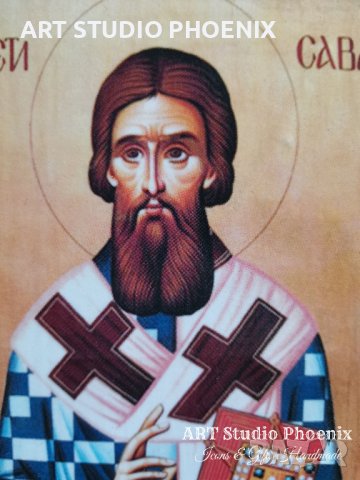 Икона на Свети Сава Сръбски ikona sveti sava srabski, снимка 2 - Икони - 28431292