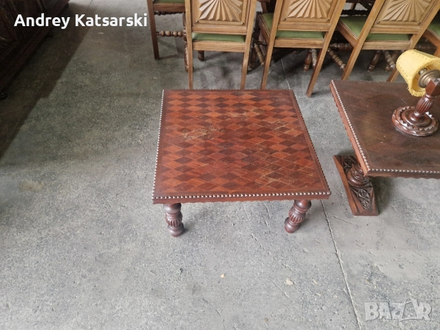 Много Красив и Стилен Комплект от Старинни Махагонови Мебели - Стил БАСК , снимка 14 - Други - 51878686