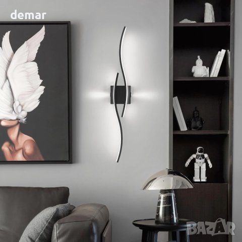 EIDISUNY вътрешна LED стенна лампа - 80 см 28 W(студена бяла светлина), снимка 3 - Лампи за стена - 42839595