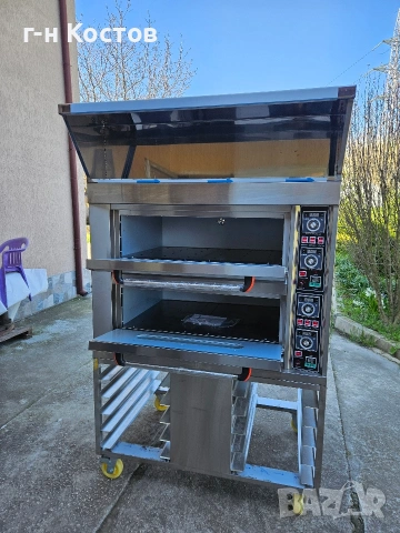 Фурна Печка за Закуски Пици Хляб Трифазна за 4бр. Тави 60/40см., снимка 4 - Обзавеждане на кухня - 54112570