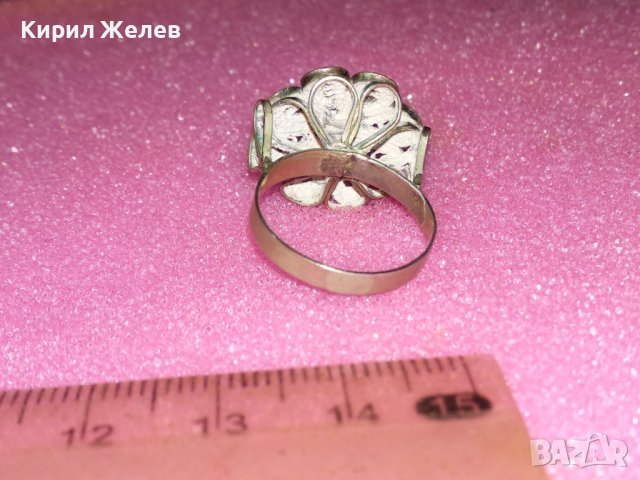 СТАРИНЕН ФЛОРАЛЕН ФИЛИГРАНЕН СРЕБЪРЕН ПРЪСТЕН ВИСОКА ПРОБА СРЕБРО МАЙСТОРСКА РЪЧНА ИЗРАБОТКА 32551, снимка 16 - Антикварни и старинни предмети - 44394242