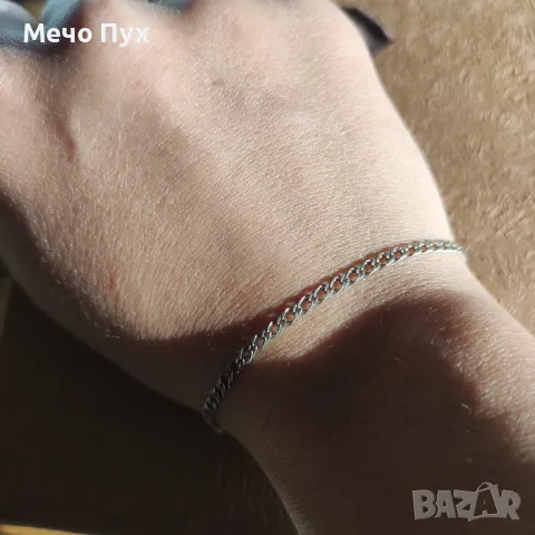 Сребърна гривна (290), снимка 2 - Гривни - 47647978