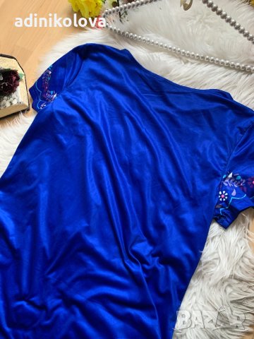 Нова турско синя рокля, снимка 3 - Рокли - 42810279