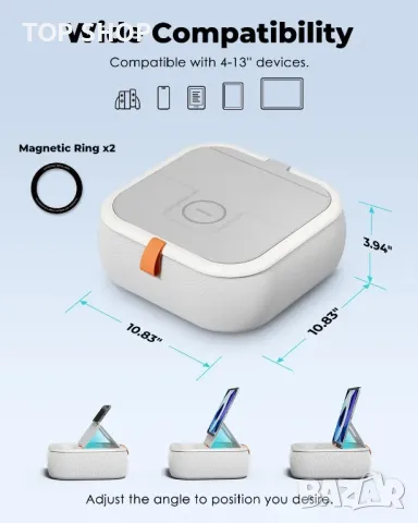 Стойка за таблет Viozon, съвместима с 4-13" телефон/таблет, удобна материя, сгъваема, снимка 2 - Селфи стикове, аксесоари - 49552037
