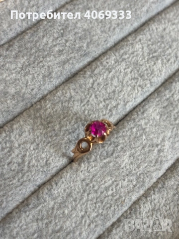 Красив Руски златен пръстен 14 карата, снимка 5 - Пръстени - 54175490