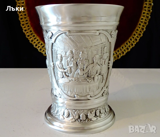 Чаша от калай,халба 400 мл.,картини шедьоври. , снимка 4 - Антикварни и старинни предмети - 51584967