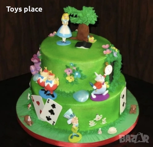 Лот фигурки Алиса в страната на чудесата подходящи за торта , снимка 5 - Фигурки - 53982279