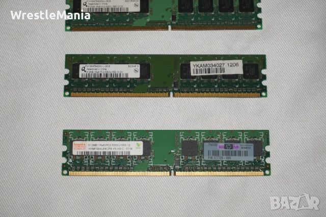 28 броя RAM ПАМЕТ DDR2 512MB/DDR3 2GB/1GB Тествана и Работеща за Настолен Компютър, снимка 4 - RAM памет - 51956370