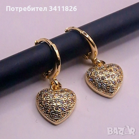 Crystal Heart Earrings ❤️✨ | обеци със сърца и кристали