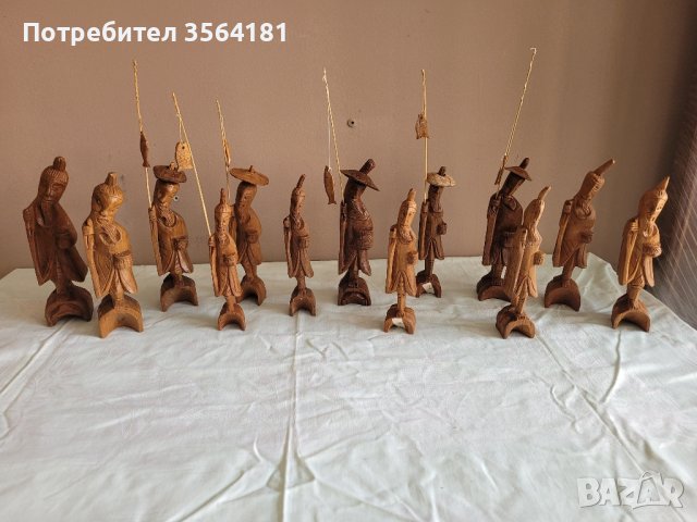 дървени статуетки на рибари, снимка 1 - Статуетки - 42027916