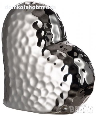 Настолно керамично декоративно релефно сърце, 11х5,5х12 см