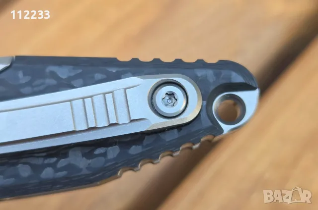 Microtech Socom Bravo Mini SE TitaniumCF bead blast std, снимка 5 - Ножове - 56433210