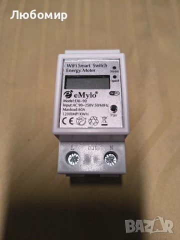 Еднофазен измервателен уред Emylo, WiFi, 60A, бял, снимка 5 - Друга електроника - 51392253