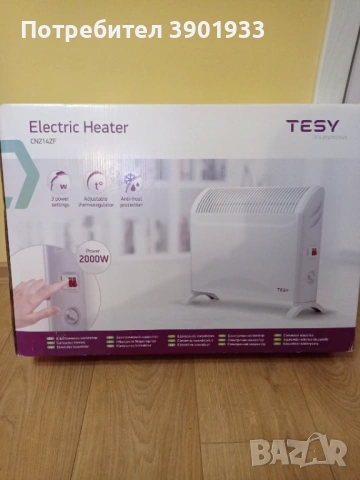 Конвектор TESY CN214ZF, снимка 4 - Отоплителни печки - 53099134