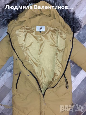 Зимно яке горчица, снимка 4 - Якета - 42603457