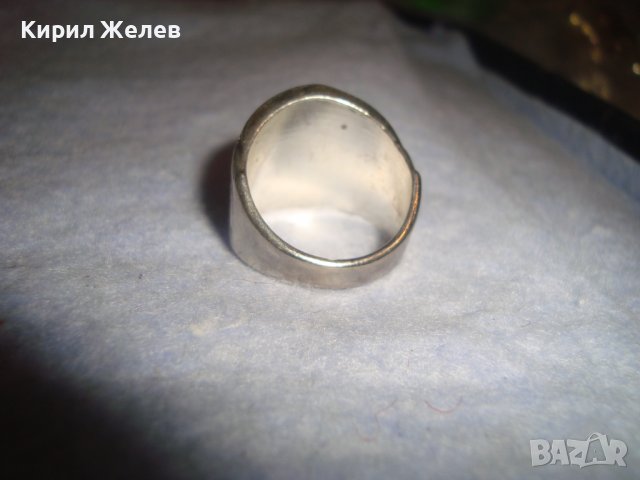 АРИСТОКРАТИЧЕН ПОСРЕБРЕН СКЪПОЦЕНЕН ВИНТИДЖ АРТ ПРЪСТЕН БЛАГОРОДНА СТОМАНА с ФАСЕТИРАН ГРАНАТ 27594, снимка 10 - Пръстени - 37442865