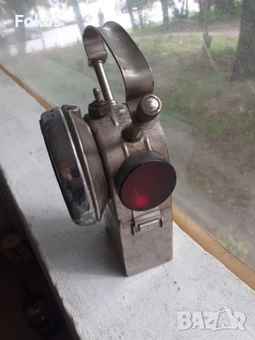 Стар немски акумолаторен фенер, снимка 3 - Антикварни и старинни предмети - 36633974