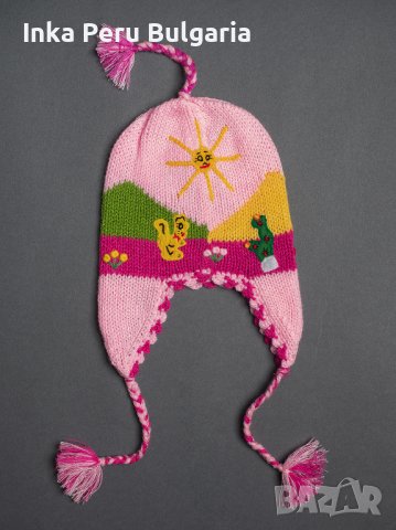  Автентични перуански бебешки шапки Chullo от 0 до 2 години, различни цветове, снимка 4 - Бебешки шапки - 40190611