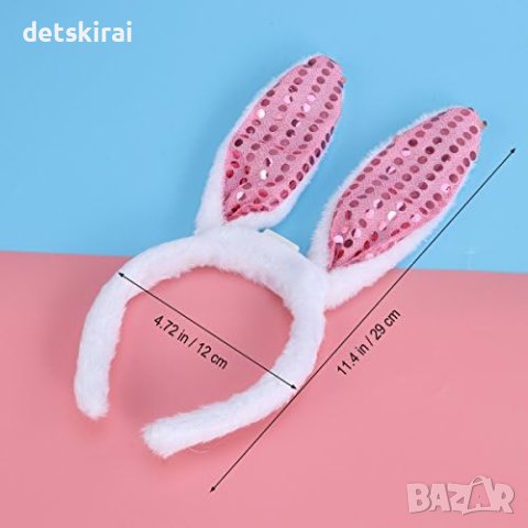 Диадема Заешки уши, снимка 2 - Шноли, диадеми, ленти - 42375291