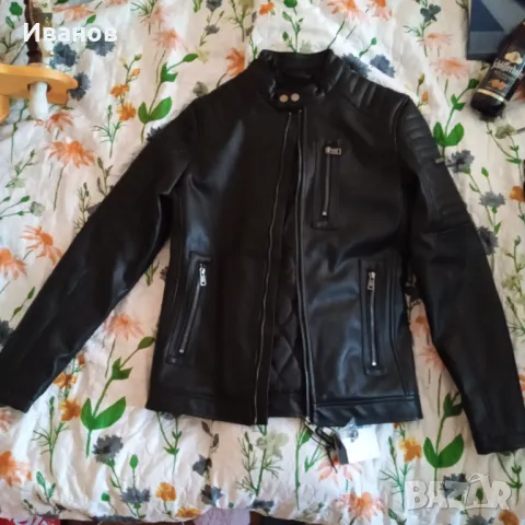 Кожено яке, добра имитация на естествена кожа, размер S