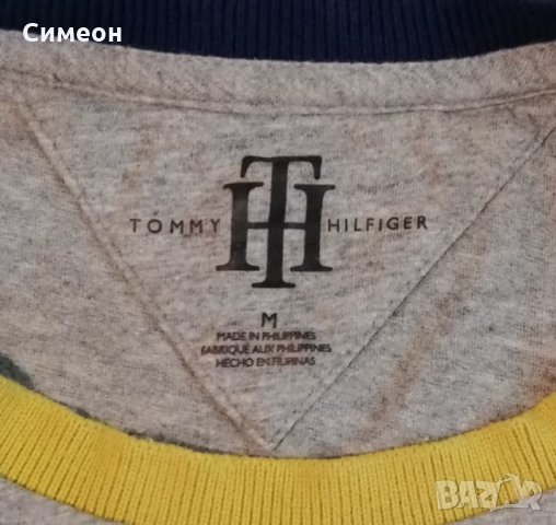 Tommy Hilfiger оригинална тениска M памучна сива фланелка, снимка 3 - Тениски - 29733785