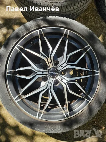Джанти BORBET 17" 5х112 7.5Jx17 с гуми Dunlop 225/45 R17, снимка 3 - Гуми и джанти - 56243555