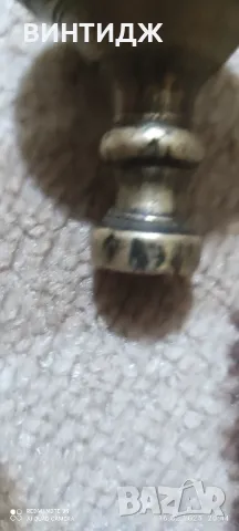 Рядък османски артикул. Отомански бронзов, масивен отвес. Вижда се изписана годината. 300 лв., снимка 4 - Антикварни и старинни предмети - 49170537