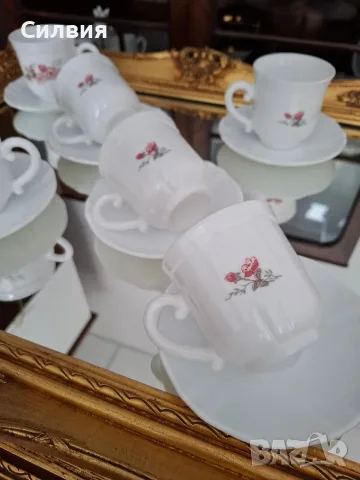 Сервиз за кафе/чай Аркопал Франция , снимка 4 - Чаши - 55749702