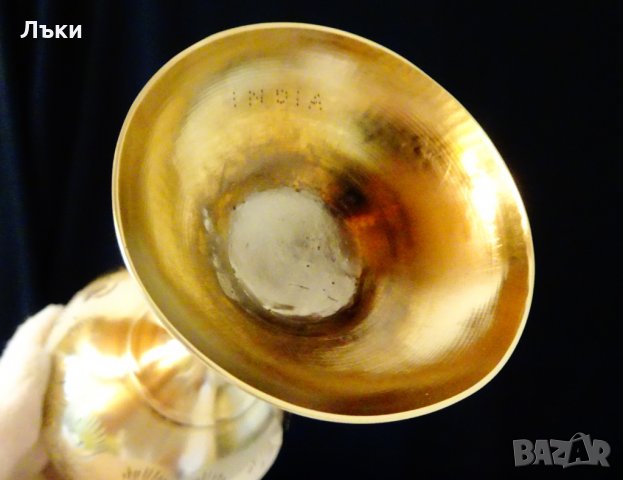 Бронзова кана,гарафа Британска Индия,маркирана. , снимка 8 - Антикварни и старинни предмети - 29447601