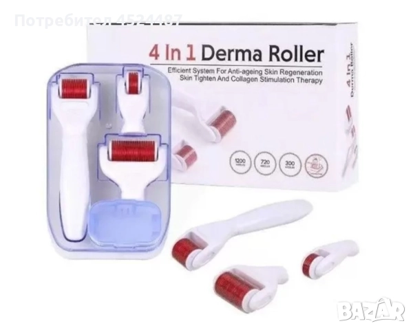 Масажор за лице, 4 в 1 с три ролки за масаж, снимка 3 - Други - 52658466