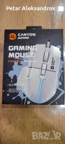 Gaming Мишка CANYON Fortnax GM-635 RGB White, снимка 2 - Клавиатури и мишки - 52885127