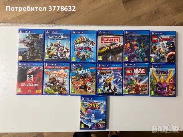 PlayStation 4 13 игри + 4 джойстика , снимка 2 - PlayStation конзоли - 56308080