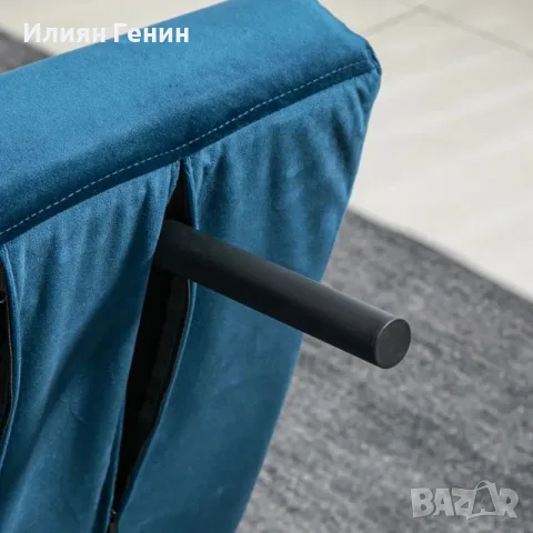 HOMCOM Разтегателен диван 2-местен кадифен, снимка 10 - Дивани и мека мебел - 55996502