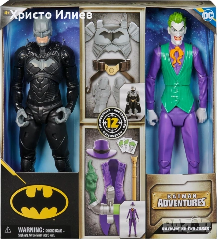 Комплект фигури Батман и Джокера DC Battman Приключенска битка 30 cm