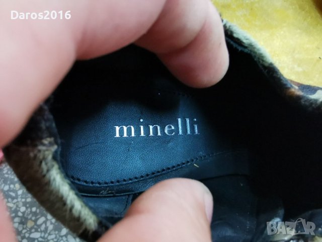 Страхотни дамски обувки с ток Minelli 38 номер , снимка 7 - Дамски обувки на ток - 37882937