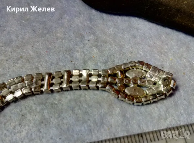 ИНТЕРЕСНА ПОСРЕБРЕНА ГЪВКАВА АРТ ФИГУРКА ЗМИЯ УКРАШЕНИЕ За КОЛЕКЦИЯ с КРИСТАЛЧЕТА 39767, снимка 5 - Колекции - 48842228