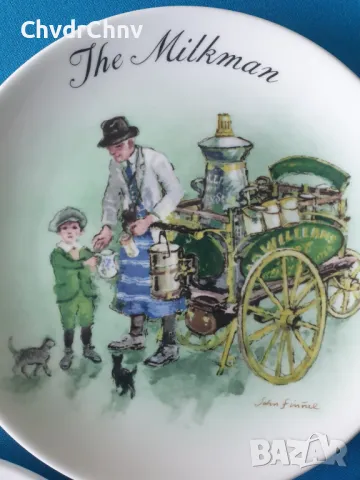 3бр Wedgwood Лондон/английска порцеланова чиния-картина, снимка 4 - Картини - 48118365