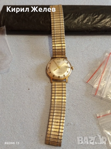 Стар механичен часовник мъжки Junke работи с позлата Au10 за КОЛЕКЦИЯ 51529, снимка 7 - Антикварни и старинни предмети - 52361298