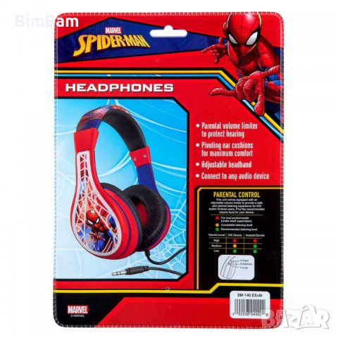 Детски слушалки SPIDER-MAN / MARVEL / Headphones, снимка 4 - Музикални играчки - 37672011