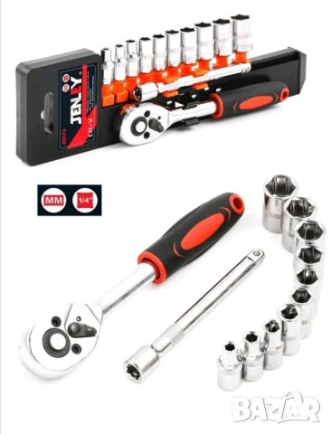 Комплект гедоре 12 части с тресчотка и вложки 