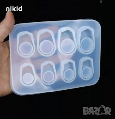 8 размера вида Висок Пръстен силиконов молд форма смола калъп за бижута изработка бижутерство и др, снимка 2 - Форми - 30709938