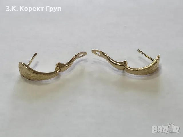 Дамски златни обеци 14К 585 / 1.39 гр., снимка 6 - Обеци - 56241913