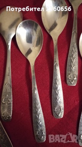 Лъжици посребрени СССР, снимка 5 - Прибори за хранене, готвене и сервиране - 30043892
