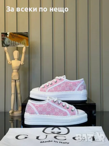 Gucci Дамски Маратонки👟Дамски Спортни Обувки👟Платненки Гучи👟Кецове - 3 Цвята Код E184, снимка 9 - Маратонки - 55974260