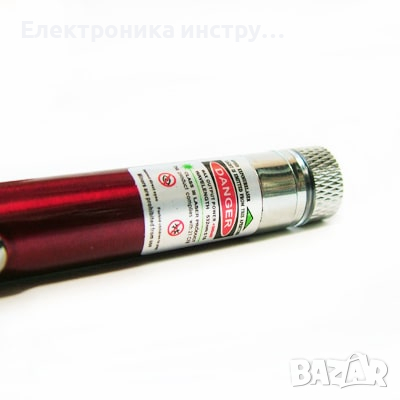 Силен зелен лазер тип показалка пойнтер 500mW с 12 приставки точка лъч, снимка 3 - Измервателни инструменти - 29229709