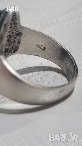 Vintage сребърен пръстен 925 с тюркоаз , снимка 5 - Пръстени - 44200326