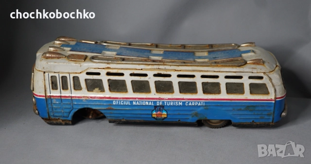Стара Румънска Метална играчка модел автобус, снимка 3 - Колекции - 51961829