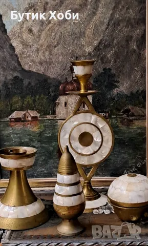 Ретро предмети с естествен седеф , снимка 10 - Антикварни и старинни предмети - 48565920